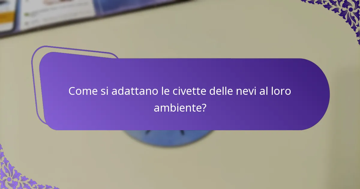 Dove vivono le civette delle nevi?