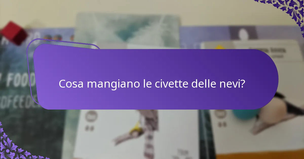 Cosa mangiano le civette delle nevi?
