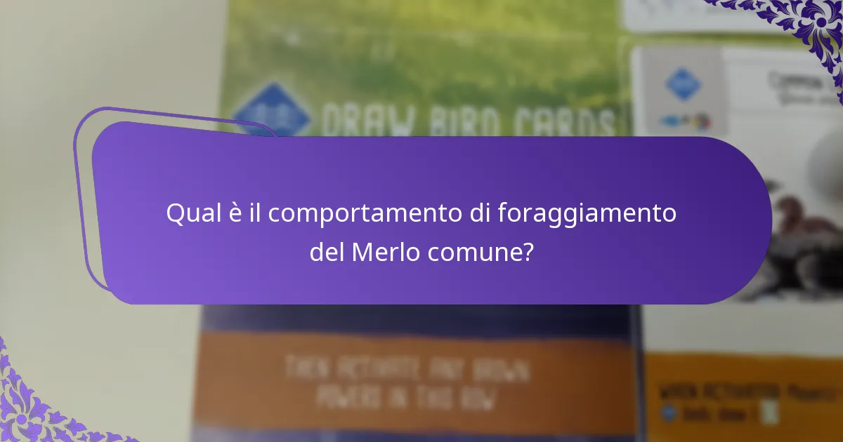 Quali sono gli impatti ecologici del Merlo comune?