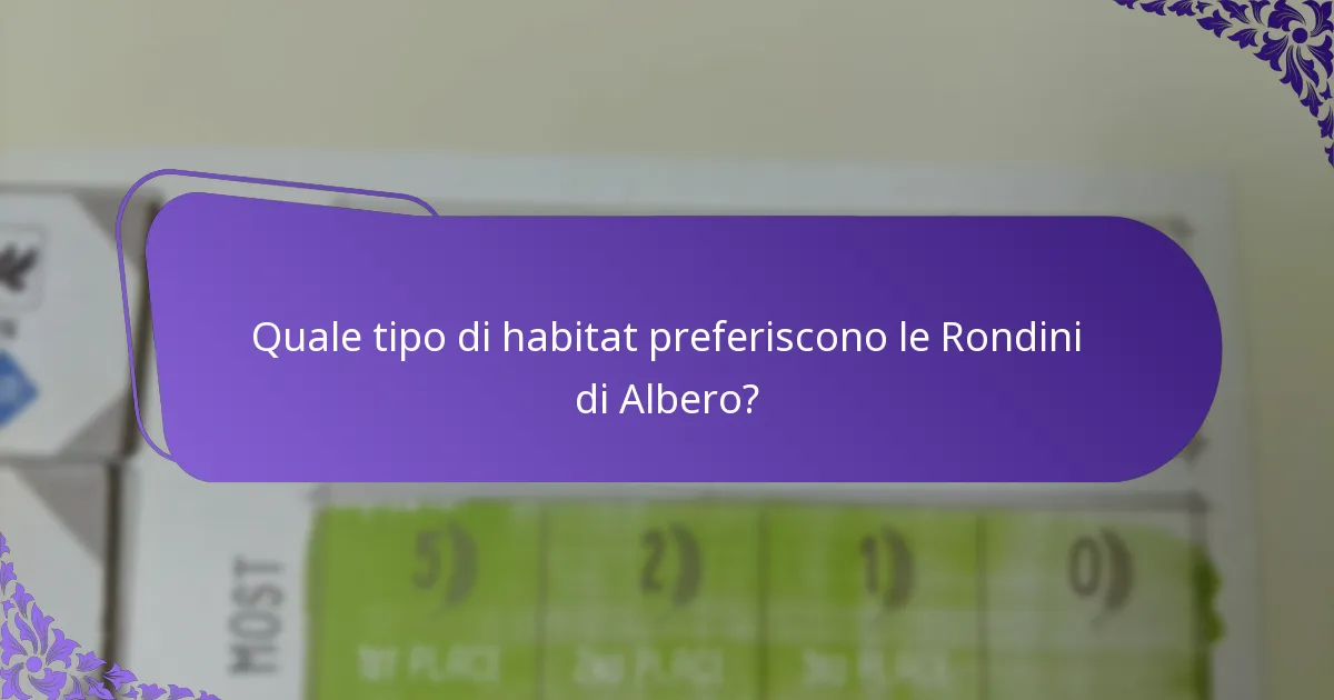 Come interagiscono le Rondini di Albero con il loro ecosistema?