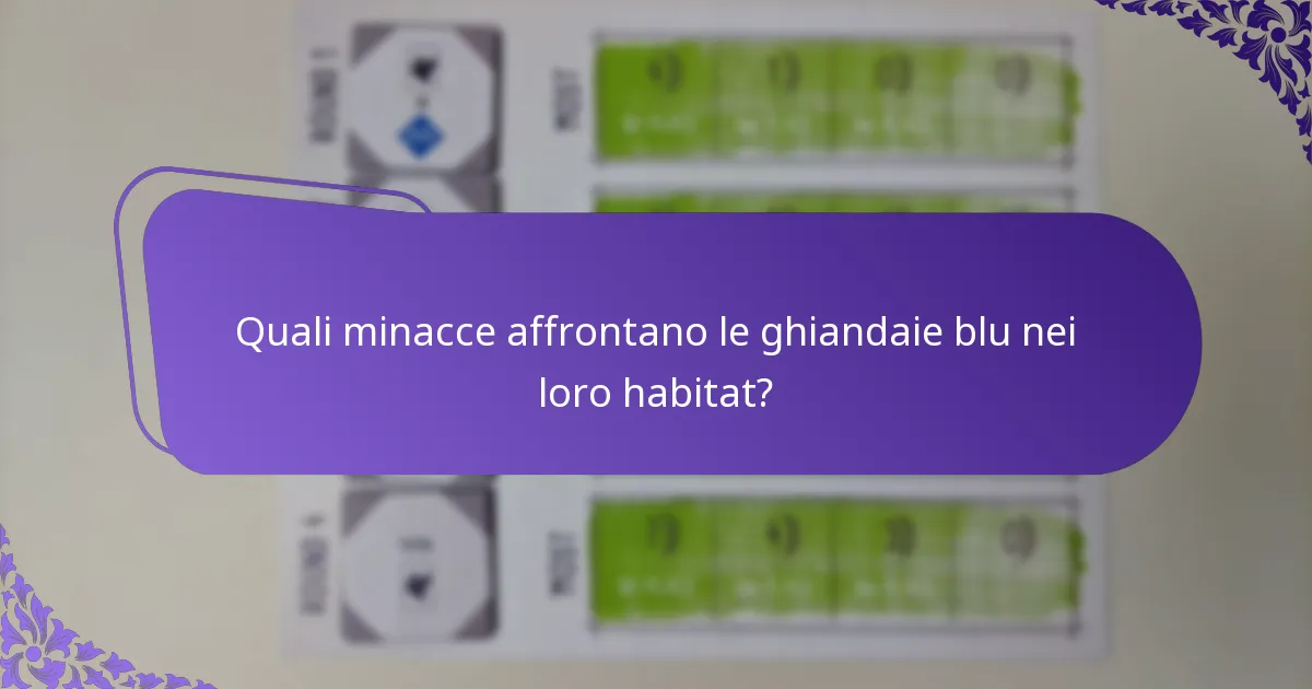 Quali minacce affrontano le ghiandaie blu nei loro habitat?